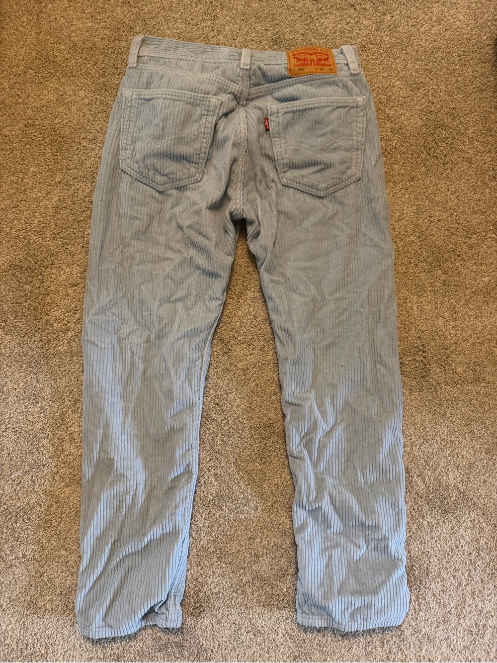 Vintage Levi's 505 Light Blue Corduroy Pants